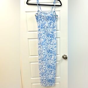 Bodycon Mesh lined midi Dress